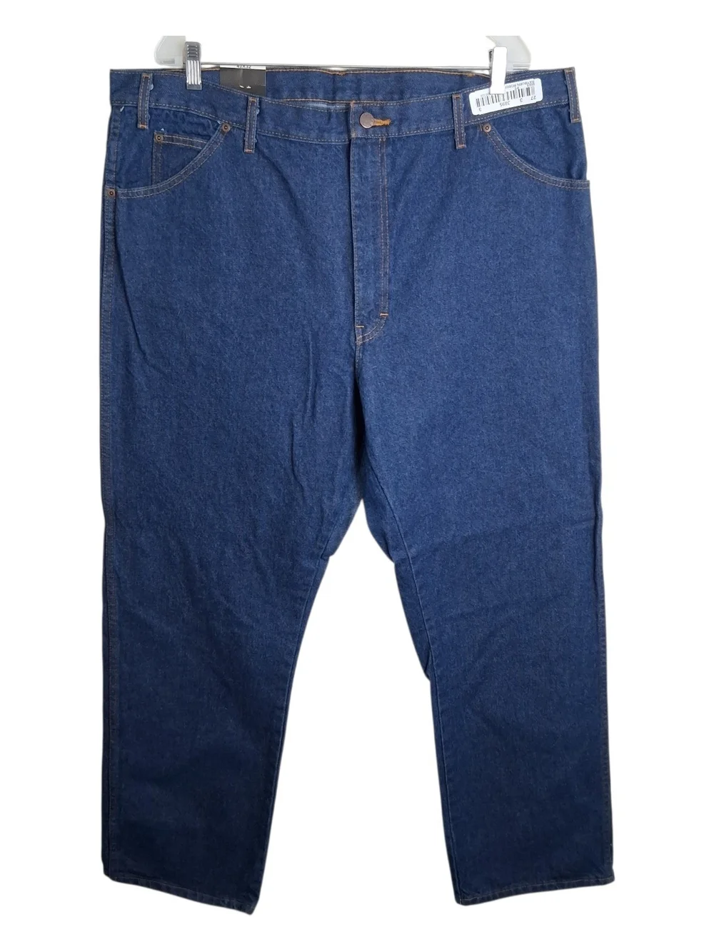 New Dickies Men's 42x32 Blue Denim Dark Wash Workwear Straight Leg Jeans C993RNB